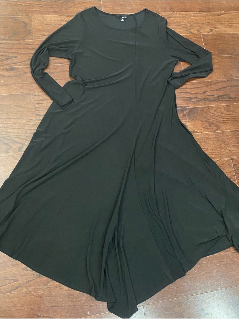 Sun Kim Women Dress 1X Black Jesey Knit Capsule Lagenlook Comfort Stretch